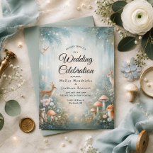 Teal and Peach Enchanted Forest Wedding Suite