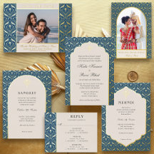 Art Deco Lotus | Wedding Invitation Suite