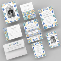 Formal Elegant Watercolor Italian Tiles