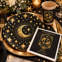 Art Deco Elegant Gold Zodiac Signs