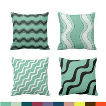 Ripple Patterned Pillows - Living Room