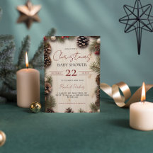 Christmas Baby Shower Invitations 