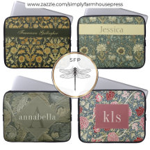 Vintage William Morris Monogram Laptop Cases