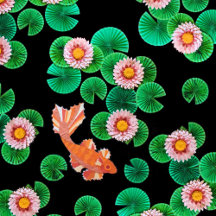 Water Lilies and Koi Fish