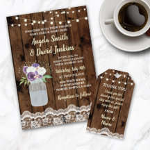 Mason Jar & Lace Wood collection