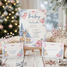 Baby Its Cold Outside Deer Woodland Baby Shower