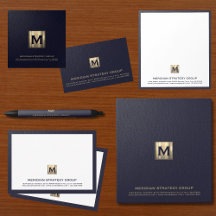Blue and Gold Elegance for Consulting Firms