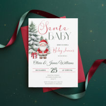 Santa Baby Traditional Christmas Baby Shower