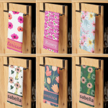 Kitchen Towels Cute and Colourful Floral Pattern