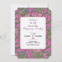 Stylish floral birthday invites