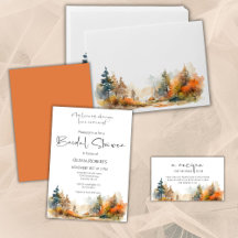 Rustic Woodland Autumn Forest Bridal shower