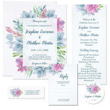 Watercolor Succulents Wedding Collection