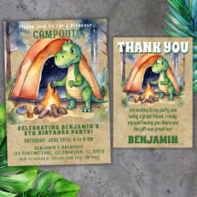 Dinosaur Camping Birthday Party Supplies