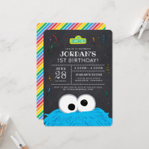 Cookie Monster Chalkboard Birthday