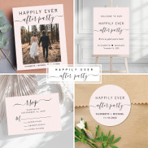 Stylish Happily Ever After Pink Wedding Reception