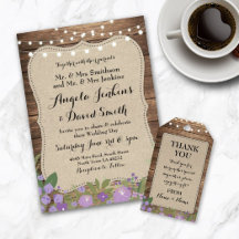 Purple Floral Burlap Collection