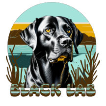 Black Lab Watercolor AI Art