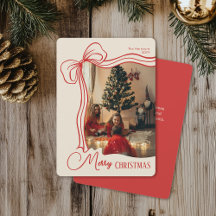 Whimsical and Elegant Photo Christmas Card