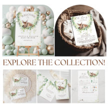 Woodland Deer Forest Greenery Baby Boy Shower