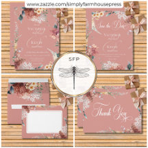 Modern Romantic Pink Garden Floral Wedding