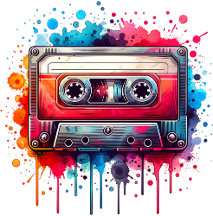 Oldschool Vibes retro vintage Audiokassette