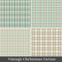 Vintage Christmas Tartan Plaid Checkered Decor