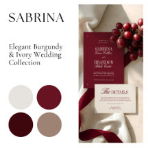 Sabrina • Elegant Burgundy & Ivory Wedding Suite