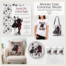 Spooky Chic Cocktail Night | Elegant Skeleton Coup