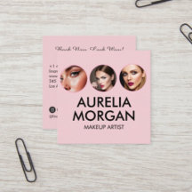 Blush Pink Script Photo Logo Makeup Business Suite