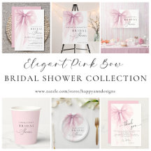 Elegant Pink Bow Bridal Shower