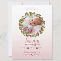 Faire part naissance fruit