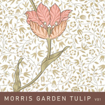 William Morris Red Garden Tulips