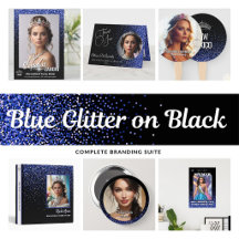 Royal Blue Glitter & Black