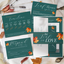 Be Leaf In Love Teal Fall Wedding