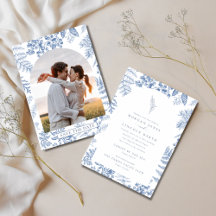 Elegant French Blue Bloom Floral Wedding