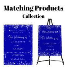 Wedding - royal blue silver glitter sparkles