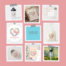 Pink Whale And Floral Heart