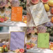 Bright Modern Minimalist Citrus Bridal Shower