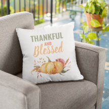 Colorful Thankful And Blessed With Pumpkin Gift