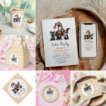 Dog Let's Pawty Birthday 