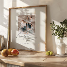 Amazing Nanna Personalized Photo Poster   Custom F