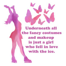 Pink Butterfly Figure Skating Design