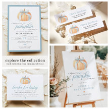 Blue Pumpkin Baby Shower, Fall Baby Shower