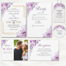  Elegant Purple Floral Wedding Suite