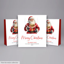 Classic Santa Claus Christmas Gift Bags #09Q