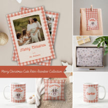 Merry Christmas Cute Retro Reindeer Collection