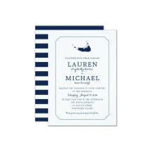 Navy Blue Nantucket Island Map Wedding