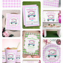 Elegant Golf Cart Ready For Women's Birthday 