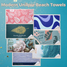 Modern Unique Beach Towels for Women, Men, Kids