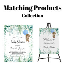 Baby Shower Boy - Teddy Bear - forest